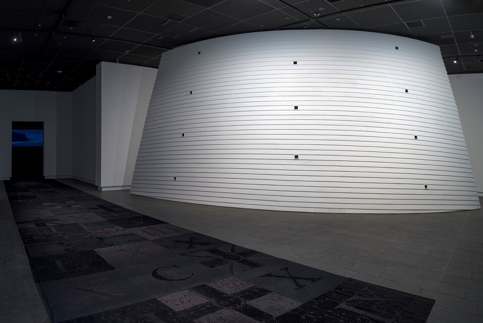 Purutapu Pōuriuri (Black Shroud) and The Great Replacement (Tai Moana Tai Tangata), by New Zealand artist Brett Graham Purutapu Pōuriuri (Black Shroud) and The Great Replacement (Tai Moana Tai Tangata), by New Zealand artist Brett Graham