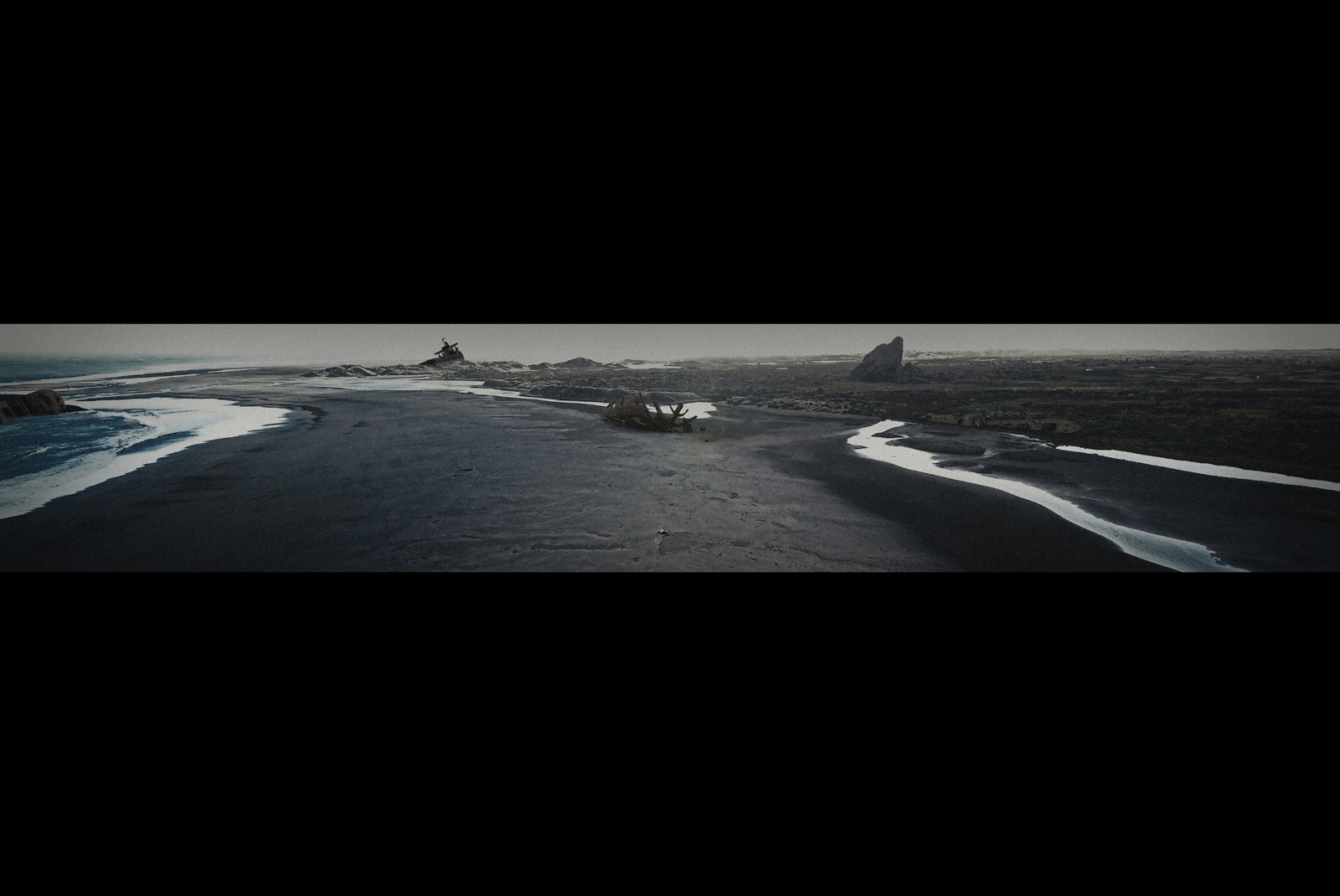 Manukau (Tai Moana Tai Tangata), video animation still, by New Zealand artist Brett Graham and Animation Research Ltd. Manukau (Tai Moana Tai Tangata), video animation still, by New Zealand artist Brett Graham and Animation Research Ltd.