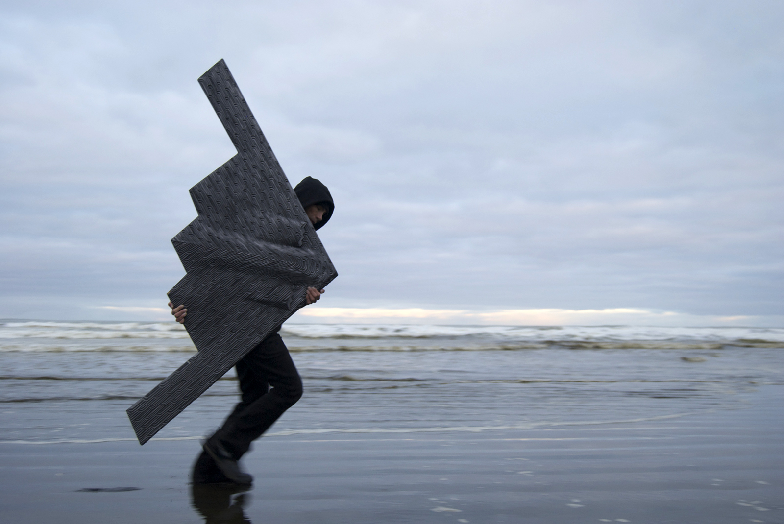 Foreshore Defender (Tūmatauenga / Humanity), sculpture by New Zealand artist Brett Graham