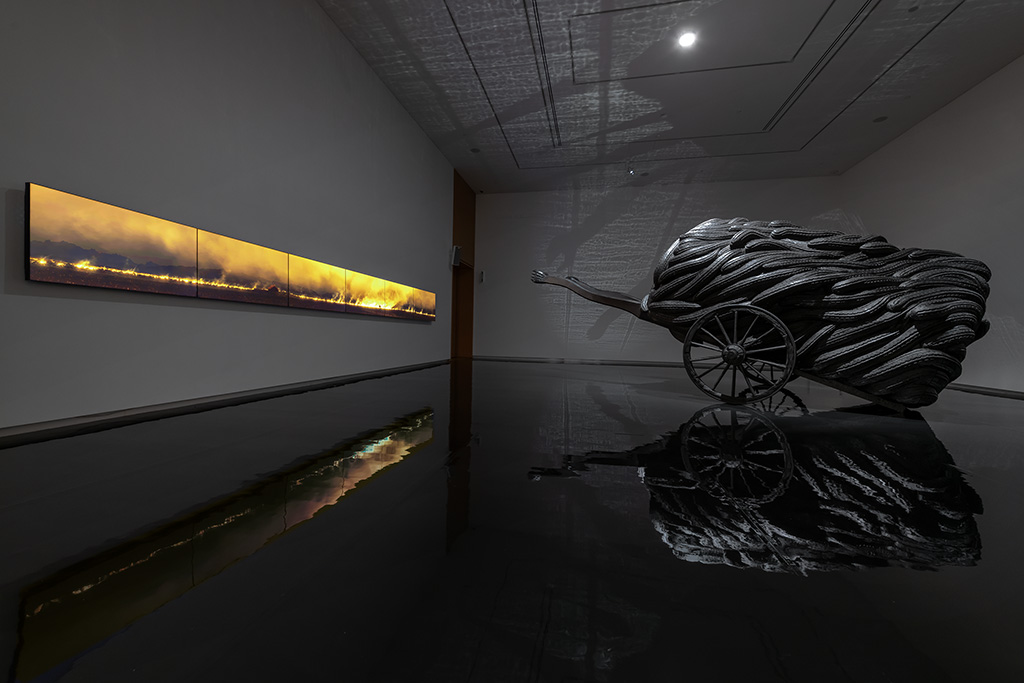 Wastelands, sculpture by New Zealand artist Brett Graham, at Auckland Art Gallery Toi o T&amacr;maki (Auckland, New Zealand)